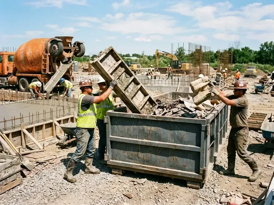 concrete-contractor-job-site-b-008 — project overview, Roll-off Dumpster Rentals in United States