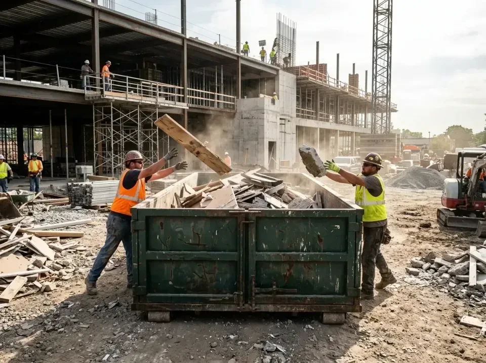 construction-site-debris-conta-004 — detailed close-up, Roll-off Dumpster Rentals in United States