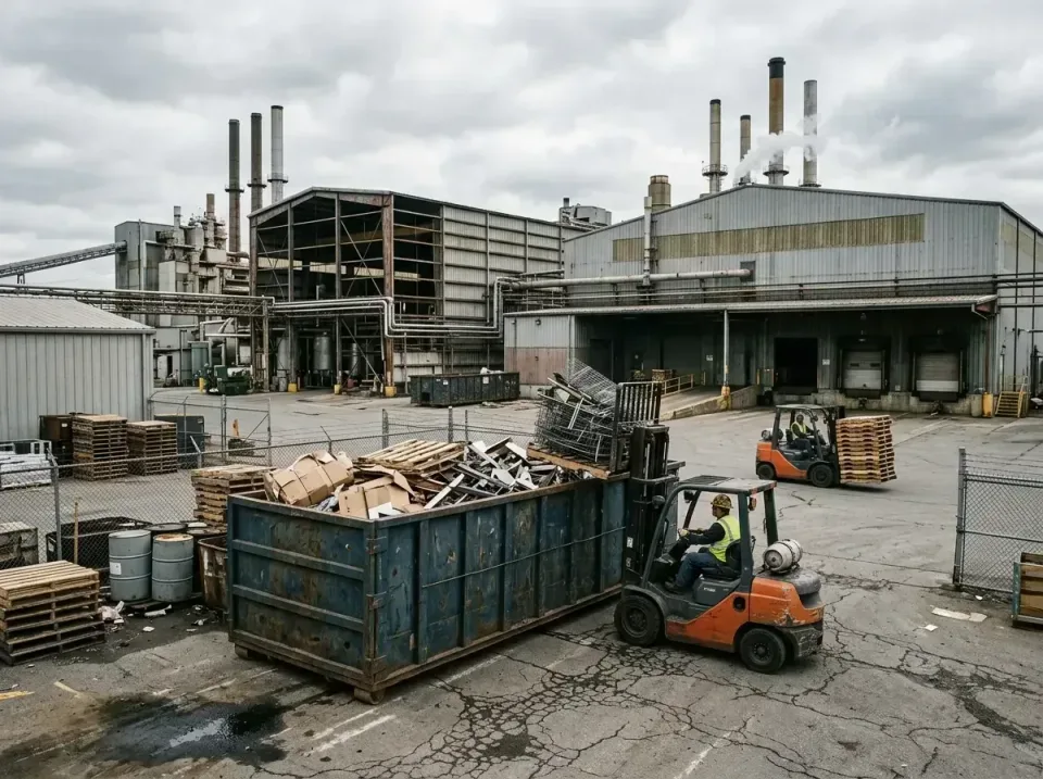 industrial-factory-scrap-conta-003 — Cleaner Bin Control for Roofing and Tight Access, Roll-off Dumpster Rentals in United S…