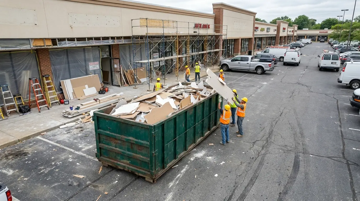 Commercial Dumpster Rental Service — specialist at work